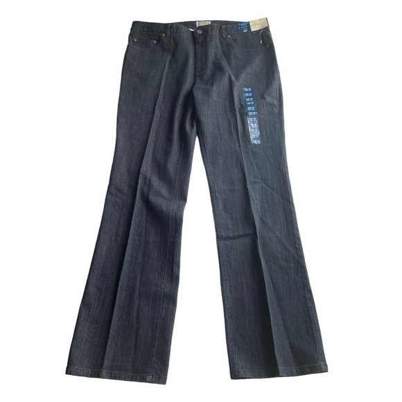 Talbots Stretch Boot leg Jeans Dark Royal Blue Black Size 14M NWT High Rise 33”L - Picture 1 of 8